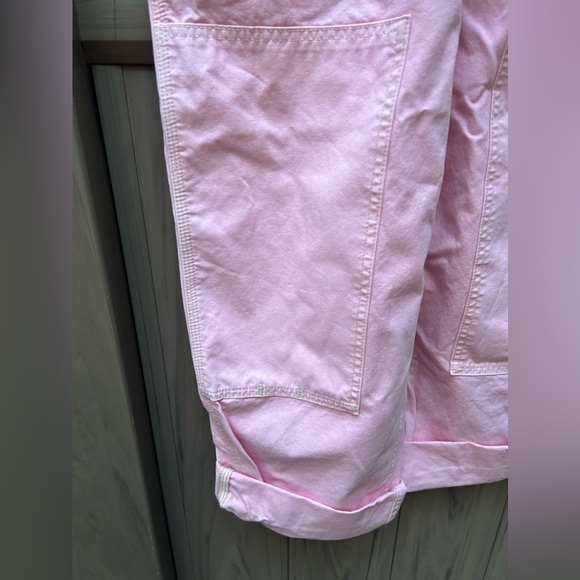 Hey Gang The Kneepatch Overalls Japanese Canvas - Pink - Picture 5 of 12